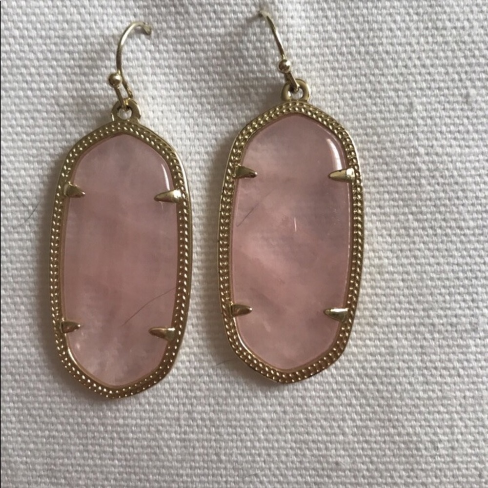 Kendra Scott Elle Rose Quartz Drop Earrings